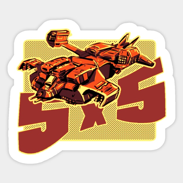 5x5 Sticker by R10Creator